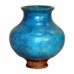 Volkmar Vase, Bedford, NY
** In Egyptian turquoise crackle glaze by Leon Volkmar. Incised mark: Durant, 1913.
** H: 6 3/4, Dia: 6 1/4
** $750
