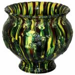 Japanese Awaji Pottery Jardiniere with Dragon Motif
** Circa 1920
** 
** H: 12, Dia: 14
** $1,500