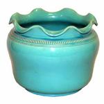 Antique English Jardiniere
Circa 1900
** Antique hand thrown art pottery jardiniere with ruffled rim, slightly tucked waist, and great (lathe turned?) impressed design on the shoulder.  Impressed "Wardle, England"
** Height: 7, Diameter: 9
**$495
www.1stdibs.com/furniture_item_detail.php?id=5
